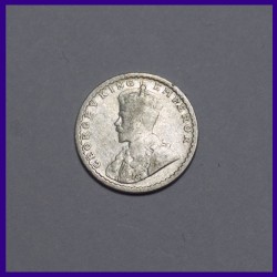 1915, George V, 2 Annas, Silver Coin, British India