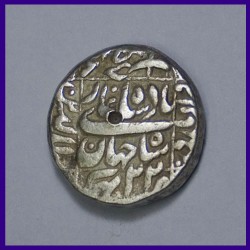 Bhakkar Mint Shah Jahan Silver One Rupee Coin, Mughal Emperor