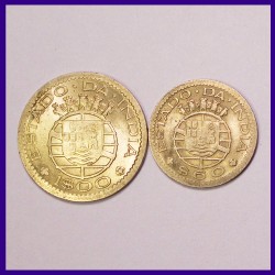 Set Of 2 Portuguese One Escudos and 60 Centavos Cupro-Nickel Coins