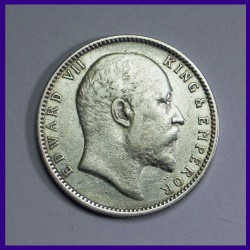 1903 Edward VII One Rupee Silver Coin British India