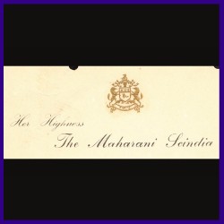 Invitation Card By Her Highness The Maharani Scindia With Gwalior Monogram
