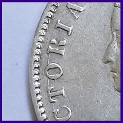 1862 Error 0/6 Dots Victoria Queen One Rupee Silver Coin - British India