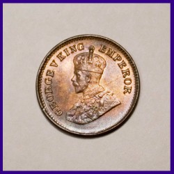 1928 Half (1/2) Pice George V British India Coin