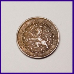 1882 Netherlands One Cent Bronze Coin