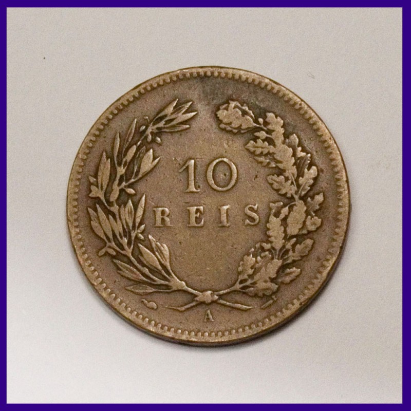 Portugal 1891 X Reis - Carlos I Bronze Coin