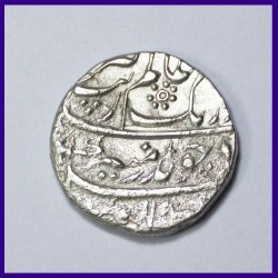 Aurangzeb Akbarabad Mint One Rupee Silver Coin